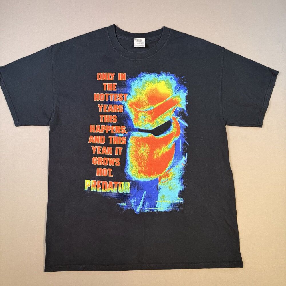Predator Movie T-shirt Infrared print Unisex L  Black